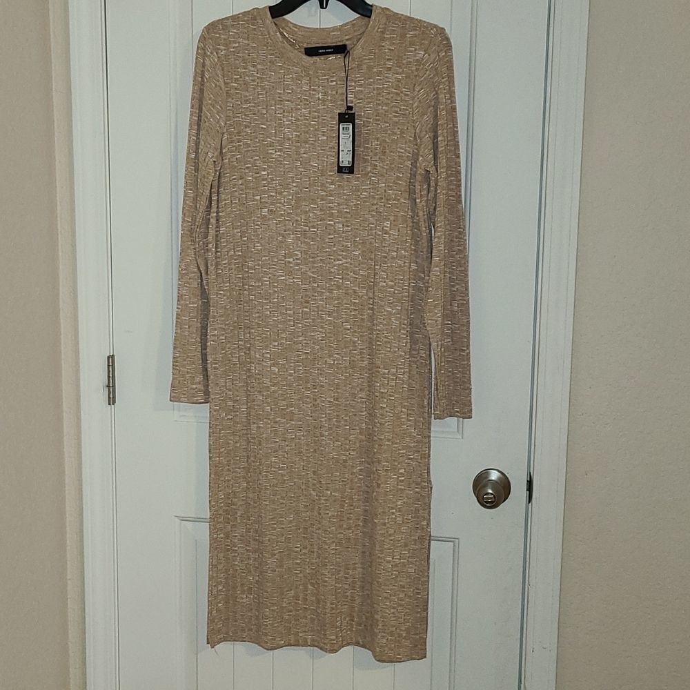 VERA MODA Q- neck long side slits in dress